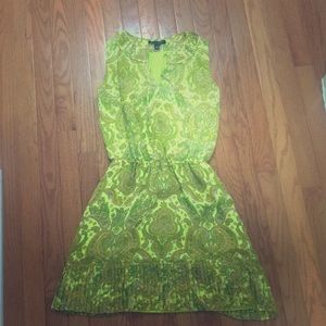Banana Republic Yellow Paisley Dress